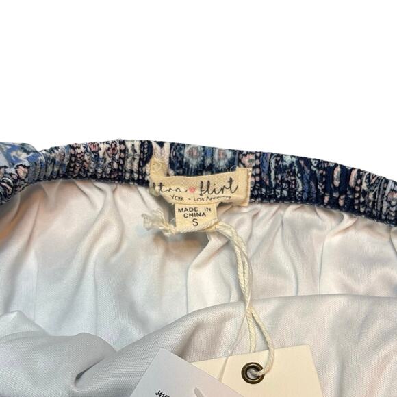 Ultra Flirt Strapless Blue Paisley Romper NWT Small Boho Summer Playsuit - Picture 4 of 7